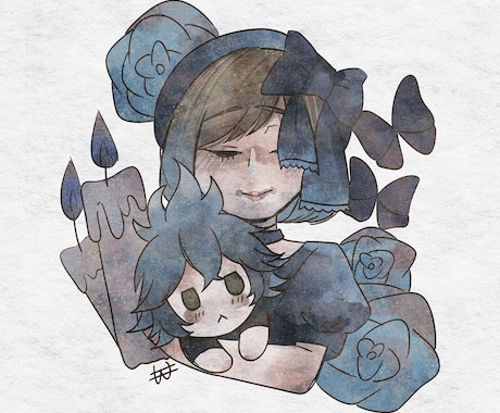 修正無制限！儚い世界観イラストお描きします アイコンやサムネイルに！儚い世界であなたの“好き”を描きます イメージ2