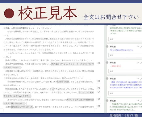 添削・校正「納得して直せる」アドバイスをします 書きかけOK！プロ校正者が最優先課題と改善方法を整理します イメージ2