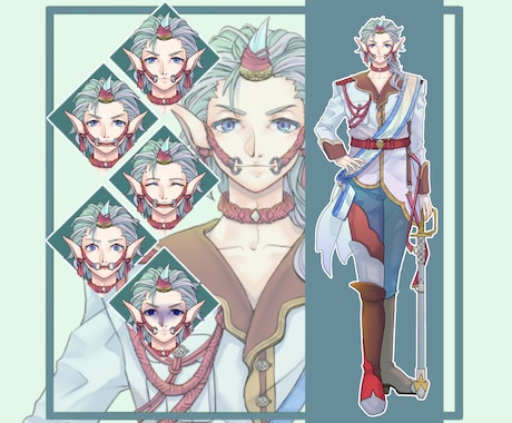かわいい！かっこいい！キャラクターデザインします ケモ耳！角！任せてください！モチーフ3つで制作可能！ イメージ2