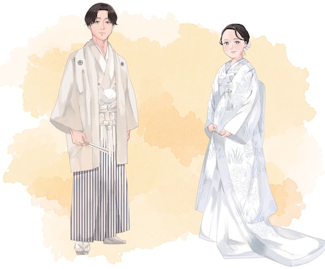 最高の1日に♡ウェディングイラスト作成します 結婚式に相応しい雰囲気に仕上げます。 イメージ2