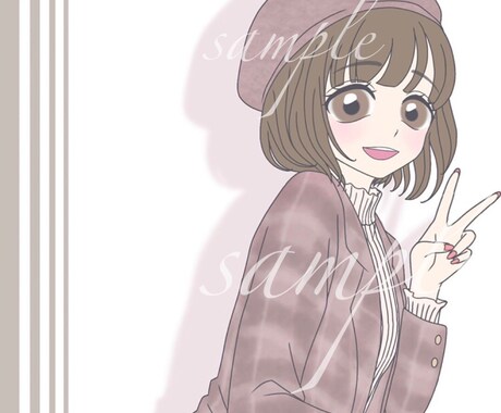 あなたの雰囲気を♪私の絵柄で描きます ⑤ヘアスタイルファッションお好きな方におすすめです♪ イメージ2
