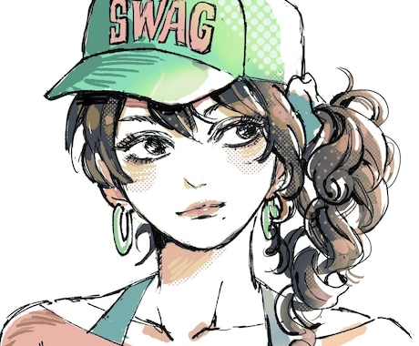 可愛いPOPなアイコン描きます アイコンバストアップを描きます！可愛くてポップな色味！ イメージ1