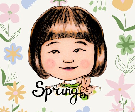似顔絵アイコン手作りします さらにその方に合ったイメージをセレクトして着せ替えできます。 イメージ2