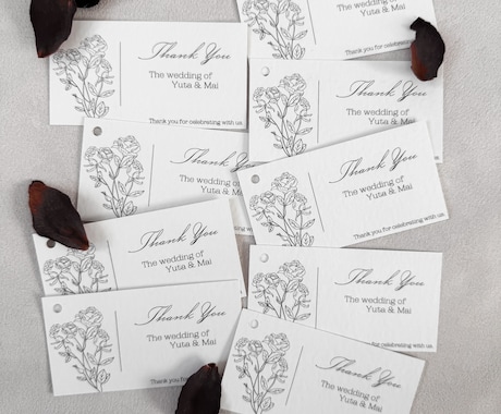 デジタルロゴを入れたサンキューカードを作成します 【10部セット / 以降10部単位で追加注文可能】 イメージ1