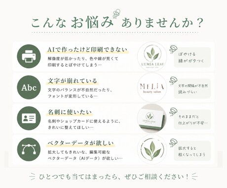 AI生成画像をロゴ・印刷用データに整えます AIで作った画像を、“使えるロゴ”に整えます イメージ2