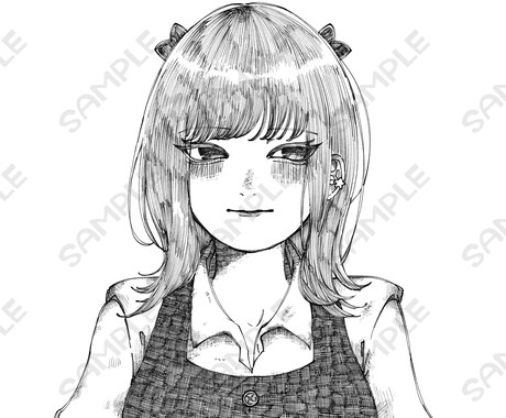 期間限定価格！一色の線画イラスト、似顔絵描きます 繊細な線画のアイコン、ヘッダーを。 イメージ2