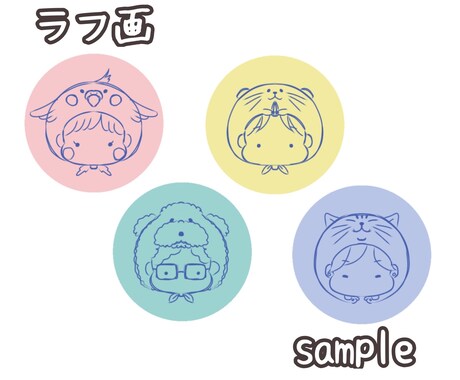 かぶり物似顔絵アイコン描きます かわいいペットをかぶり物にしちゃいます☆ イメージ2