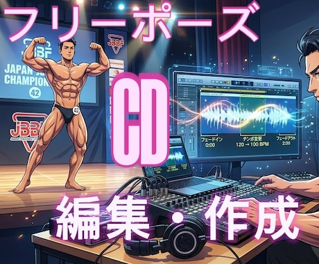 ボディビル、フリーポーズ予備含めCD2枚納品します イメージ1