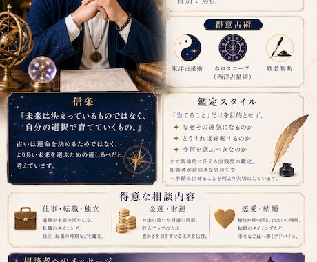 ８月限定！鑑定書付き☆あなたの運命を鑑定します 東洋占星術×西洋占星術　仕事運・金運・恋愛運　通常1500円 イメージ2