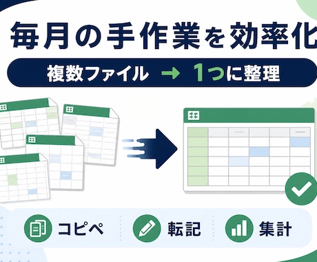 Excel・CSVの集計作業を自動化します 面倒な転記・整形・集計をワンクリック化 イメージ2