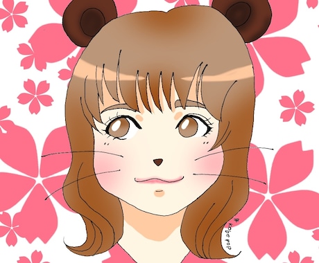 お写真から着ぐるみイラストをお描きします 童顔でかわいく！プロフィール画像にいかがですか？ イメージ2