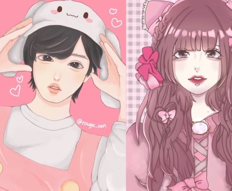 アイコンやヘッダー等に！イラストお描きします イメージ1