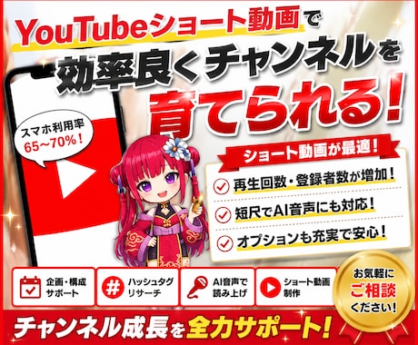 ご指定の画像からYouTubeショートを作成します