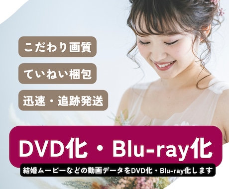 結婚式動画データをDVD化・Blu-ray化します 動画データをDVDにするのに、お困りではございませんか？ イメージ1