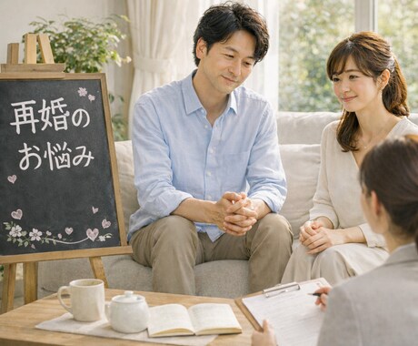 結婚相談所代表が【再婚のお悩み】解消します 再婚って悩むこと多いですよね！【成功事例】などもお伝えします イメージ1
