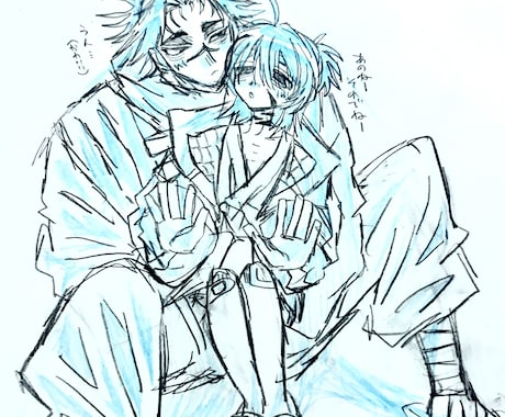 夢絵中心にモノクロや単色イラストを描きます 可愛さとかっこよさを取り入れた詰め込みイラスト イメージ2