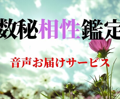 陰陽数秘術で丁寧な相性鑑定。音声にてお届けします 西暦が始まる前から伝わる数秘術を用いて相性や使命を紐解きます イメージ1