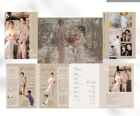 高品質用紙✺結婚式プロフィールブックを作成します 〈完成品をお届け〉PROFILE BOOK 8P イメージ2