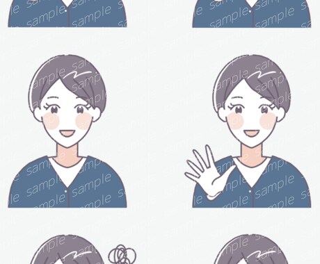 ブログSNSで使えるアイコンセット(4種)描きます ご依頼主の印象を引き上げる柔らか雰囲気づくりをお手伝いします イメージ2