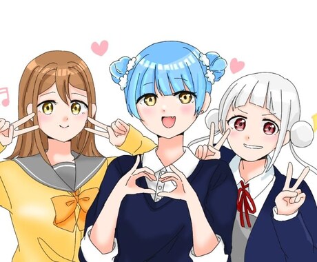 可愛い女の子のイラスト描きます 立ち絵、SNS用のアイコンなど◎ イメージ2