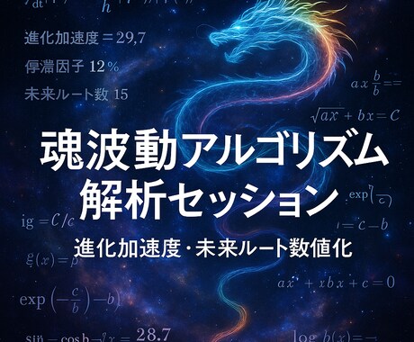 魂波動アルゴリズム解析セッション進化を再調整します 魂波動の数式解析で進化加速度と未来ルートを数値化し最適調律へ イメージ1