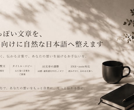 女性向けにやわらかく文章を整えます 女性向け・やわらかく伝わる文章へ イメージ1