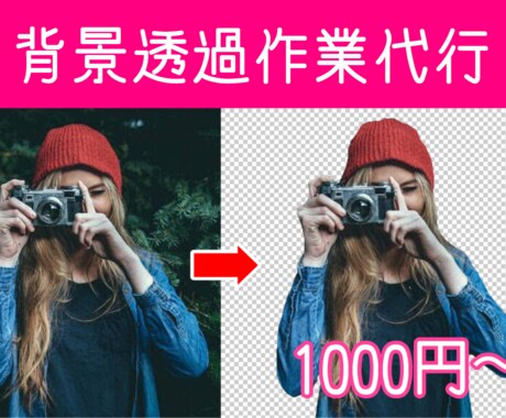 背景透過★PNG加工致します 即日納品も可能です！面倒な切り抜き作業お任せください。 イメージ1