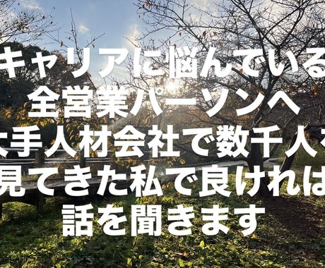 営業パーソンのキャリア相談にのります お客様に選ばれ続ける無形商材営業パーソンのストーリーテリング イメージ1