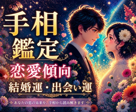 手相鑑定PDF｜手相で恋愛運とご縁の時期見ます 出会い・結婚運・恋愛の傾向・ご縁の流れを手相鑑定します イメージ1