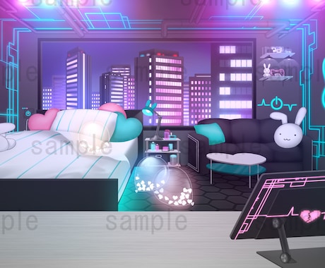 背景イラスト作成します VTuberさんの配信背景やゲーム背景に！レイヤ分け無料！ イメージ2
