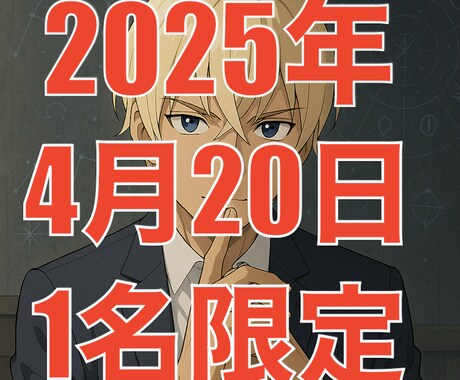 2025年4月20日限定君だけのナンバーズ教えます 1名限定で君だけのナンバーズの数字を導くよ イメージ1