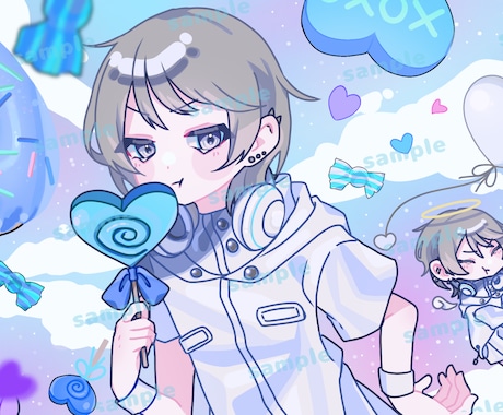 貴方だけのポップで可愛いイラスト制作致します パッと明るくポップなイラストが欲しい方におすすめ！ イメージ2