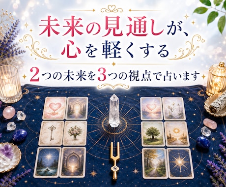 恋愛の選択肢❤️2つの未来を3つの視点で占います ☪️現役占い師が、最短10分からスピード鑑定✨ イメージ1