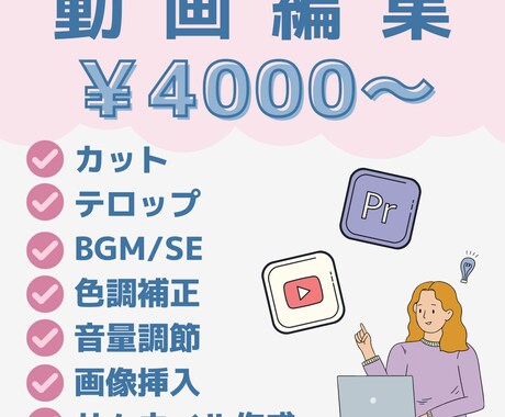 見やすく飽きない動画編集させていただきます 収益化済みYouTubeチャンネルの運用経験を活かした編集！ イメージ1