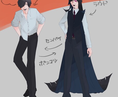 立ち絵制作承ります 10代～40代ぐらいまでの男性の立ち絵制作を承ります！ イメージ2