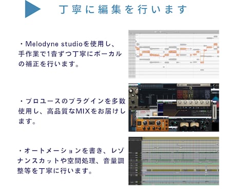 補正・ハモリ生成等込み！歌ってみたMIXを承ります プロが丁寧に編集！あなたの歌声をより輝かせるMIXいたします イメージ2