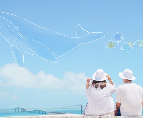 いただいたお写真にイラストを添えます 思い出の写真をお気に入りの一枚に。 イメージ2