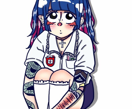 TwitterやSNSの可愛いアイコン描きます 独特の絵の描き方であなたのだけの可愛いアイコン描きます イメージ2