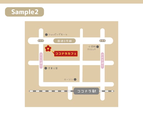 分かりやすいカラー地図制作します 修正無制限　チラシ、DM、HPなどに使用できます イメージ2