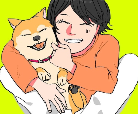 犬専用/少しリアルで漫画タッチのイラストを描きます SNSのアイコンやヘッダー、携帯の壁紙等…！ イメージ2