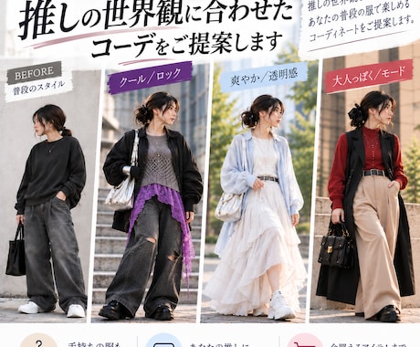 いつもの服をベースに推し活コーデを提案します イメージ1