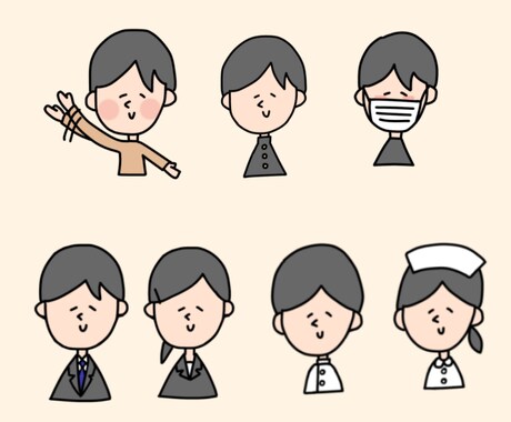 格安【最短即日】ゆるくてかわいい似顔絵を描きます アイコンにも＊ほっこり優しいミニキャラ＊時にシュール イメージ2