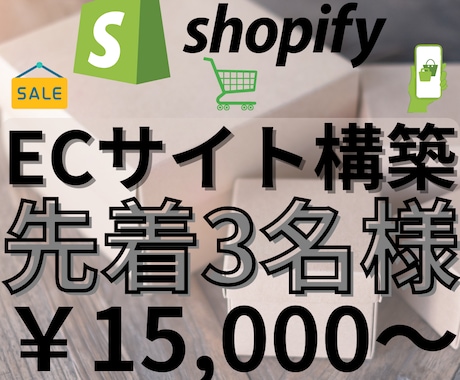 Shopifyで売れるECサイトを構築します 【先着3名様】ネットショップを開きたい方をサポートします！ イメージ1