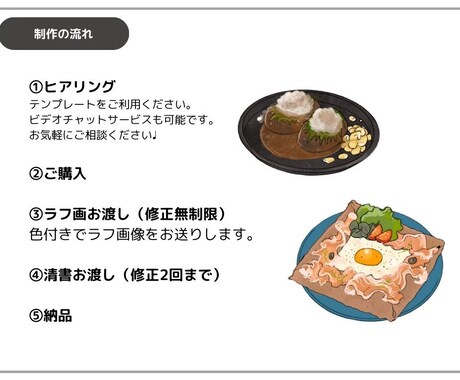 商用利用OK！ごはんやスイーツのイラスト制作します 低価格でどんな場面でも使いやすいフードを描きます！ イメージ2