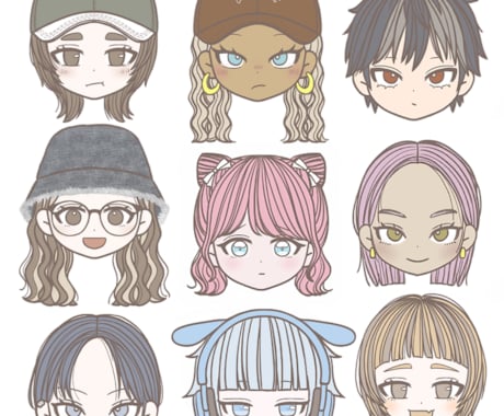 可愛いＳＮＳアイコン描きます 広告収入OK、 丁寧な対応・ヒアリングを心がけます イメージ1