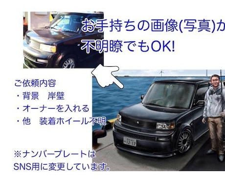 愛車をリアルなイラストで 記念に。贈り物になります ハマダユキオが貴方の大切な愛車、思い出、妄想を描いてます。 イメージ2