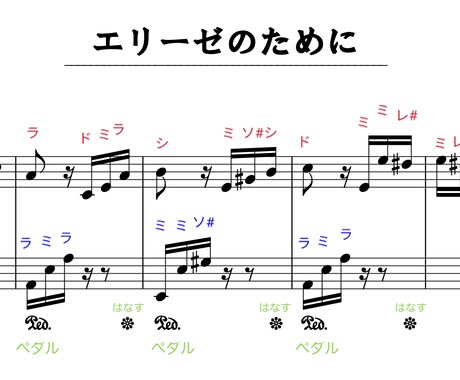音大卒が楽譜にドレミ（音名）と音楽記号を記入します 楽器の練習をお手伝いをします！ イメージ1