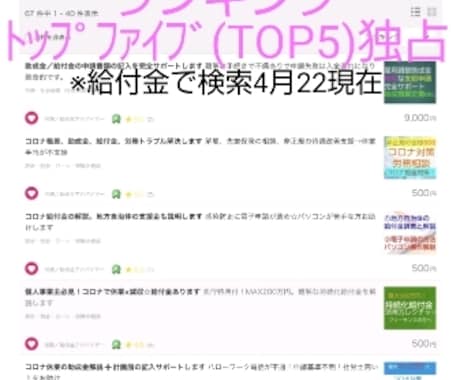 個人事業主必見！コロナで休業×減収☆給付金あります ココナラでトップクラスの相談件数！持続化給付金の解説をします イメージ2