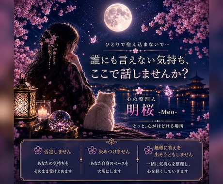 誰にも言えない気持ちを優しくお聴きします 否定も決めつけもせず、あなたの心に寄り添います✿.* イメージ1