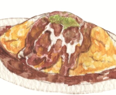 食べ物のイラストを描きます 水彩でやさしい色合いの食べ物を描きます イメージ2